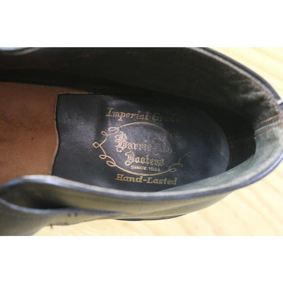 Barrie Ltd Boots Mens 10.5 Black Pebble Leather Monk Strap Custom Grade Vintage main image 4